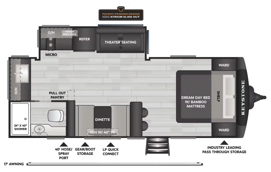 2026 Keystone Walkabout 22MAX - Floor plan