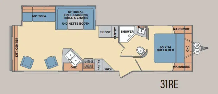 Shasta Revere 31RE floor plan