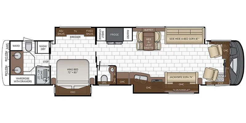 Newmar Essex 4595 floor plan
