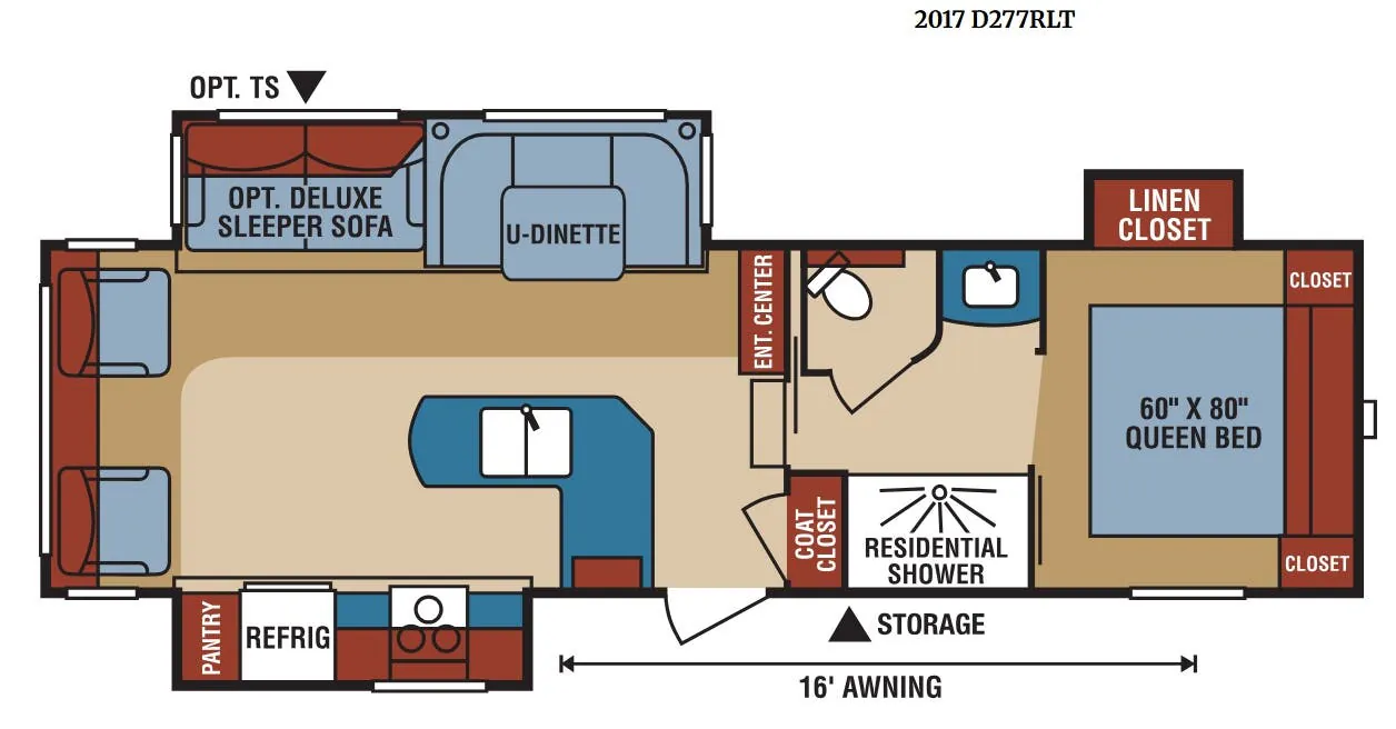 K-Z Durango 1500 D277RLT floor plan