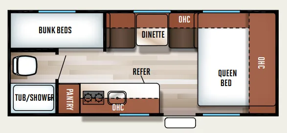 Forest River Cherokee Wolf Pup 16BHS floor plan