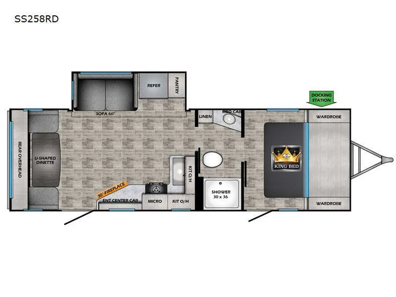 2023 CrossRoads Sunset Trail 258RD - Floor plan
