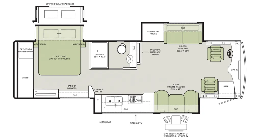 2026 Tiffin Allegro Breeze 33 BR floor plan