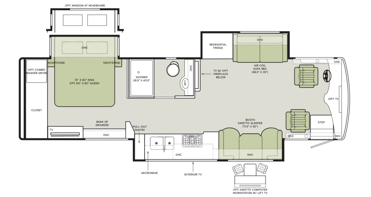 2026 Tiffin Allegro Breeze 33 BR - Floor plan
