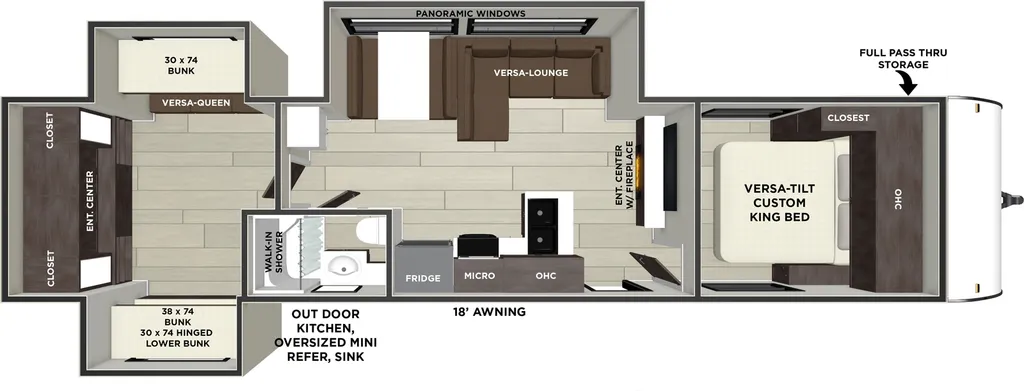 2026 Forest River Salem 31KQBTS floor plan
