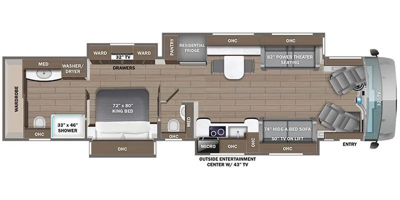 Entegra Coach Anthem 44W floor plan