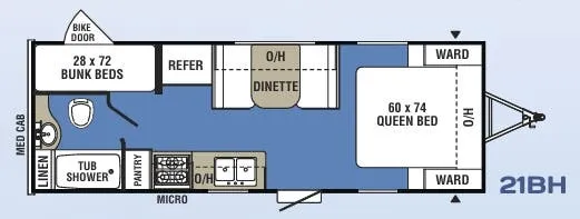 2019 Coachmen Clipper Ultra-Lite 21BH floor plan