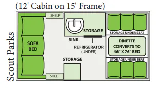 Aliner Scout Parks Base floor plan