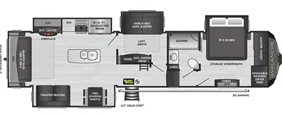 Keystone Alpine Avalanche Edition 365MB floor plan