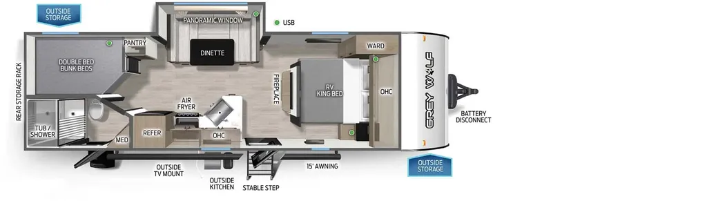 2026 Forest River CHEROKEE CASCADE 23DBH floor plan