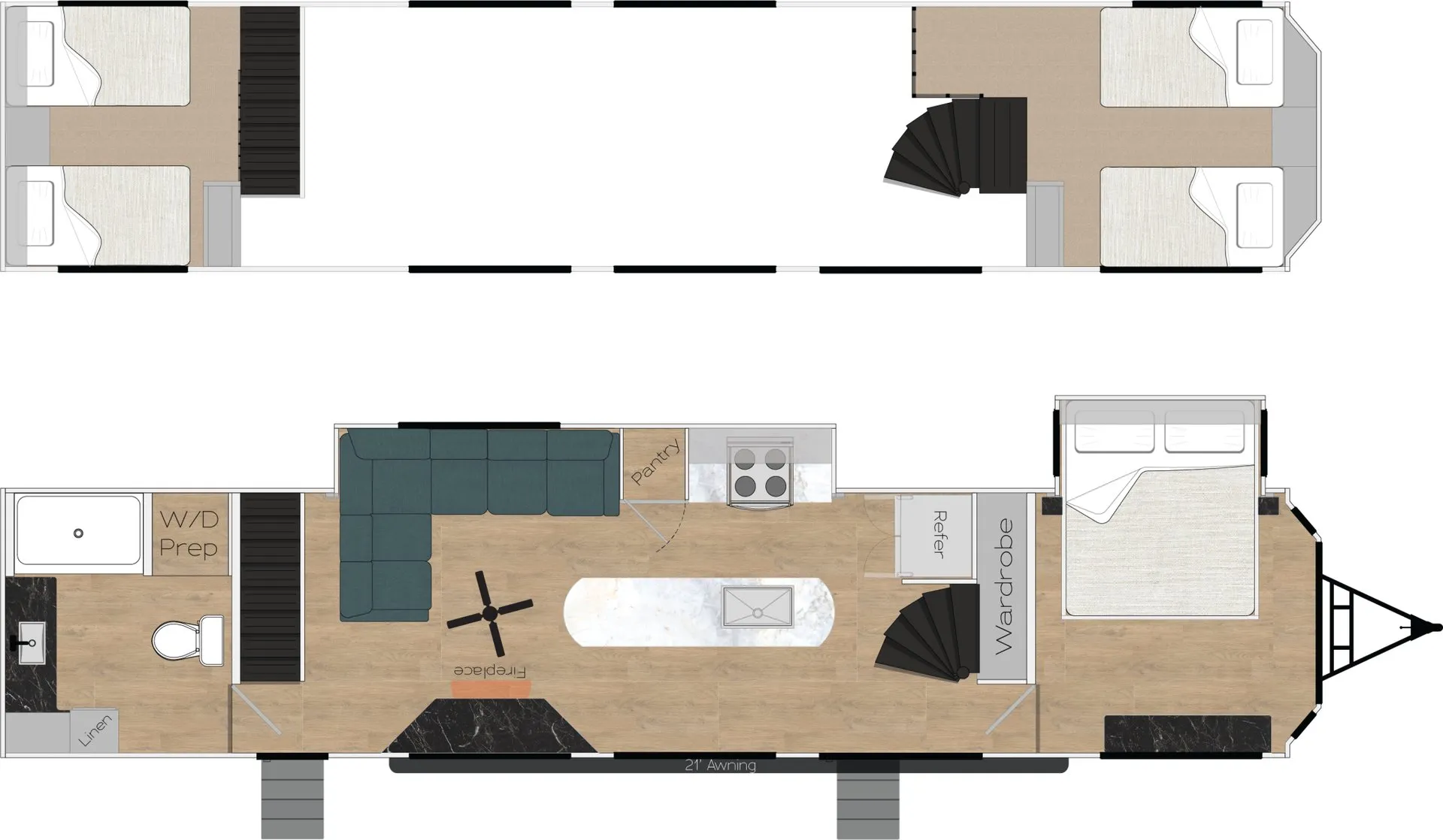 Recreation by Design Bay Point BP-411 DBL floor plan