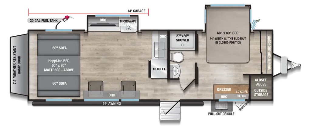 2026 Alliance RV Valor All-Access 27T14 floor plan