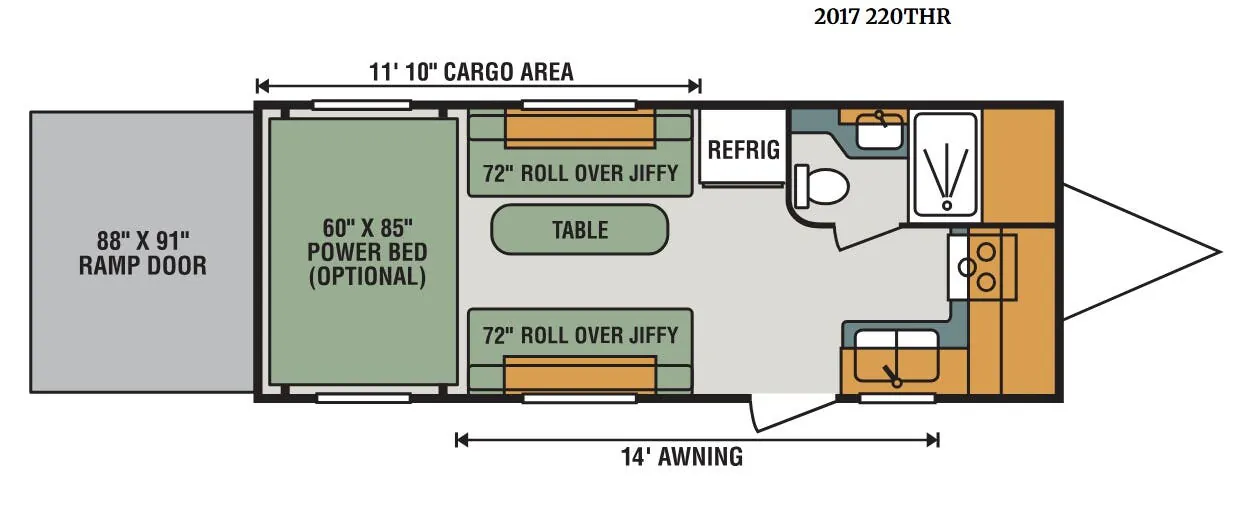K-Z Sportster 220THR floor plan