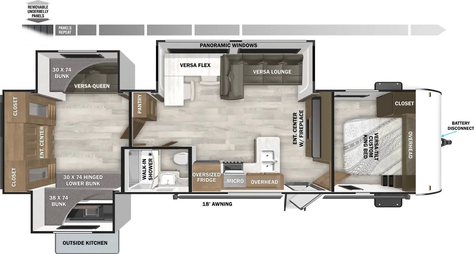 2026 Forest River Wildwood 31KQBTS - Floor plan