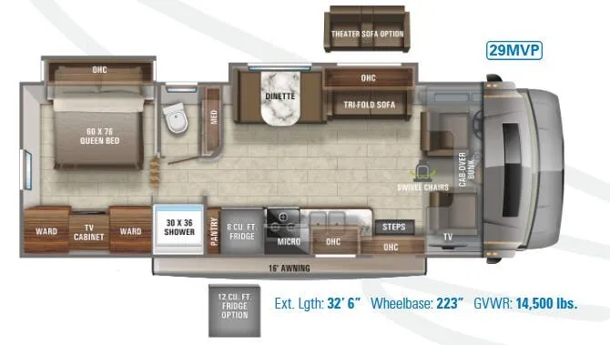 Jayco Greyhawk Prestige 29MVP floor plan