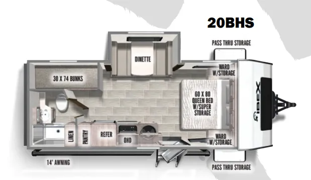 Forest River IBEX 20BHS exterior