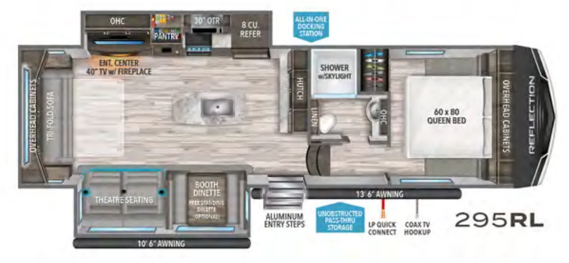 Grand Design Reflection 150 Series 295RL floor plan