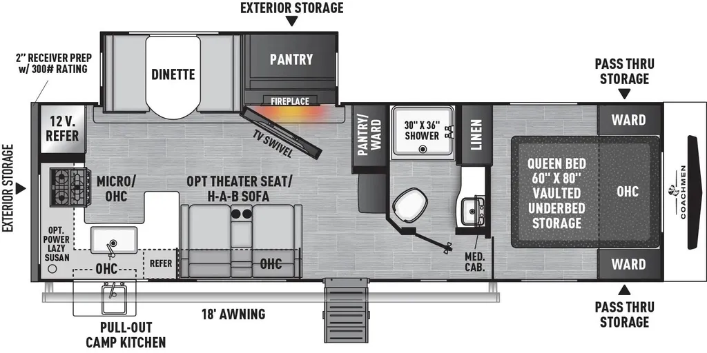 2026 Coachmen Freedom Express Ultra Lite 274RKS floor plan