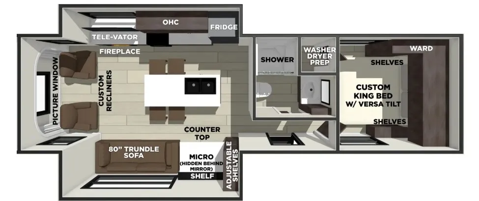 2026 Forest River Wildwood 270ZEN - Floor plan