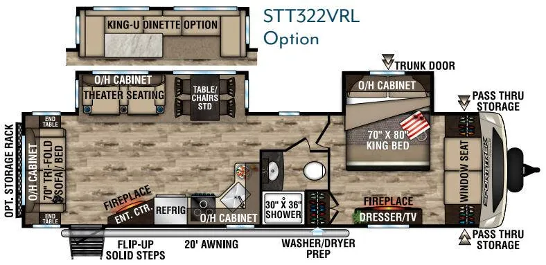 Venture RV SportTrek Touring Edition STT322VRL floor plan