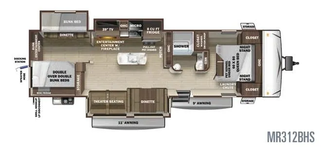 Highland Ridge Mesa Ridge Limited MR312BHS floor plan