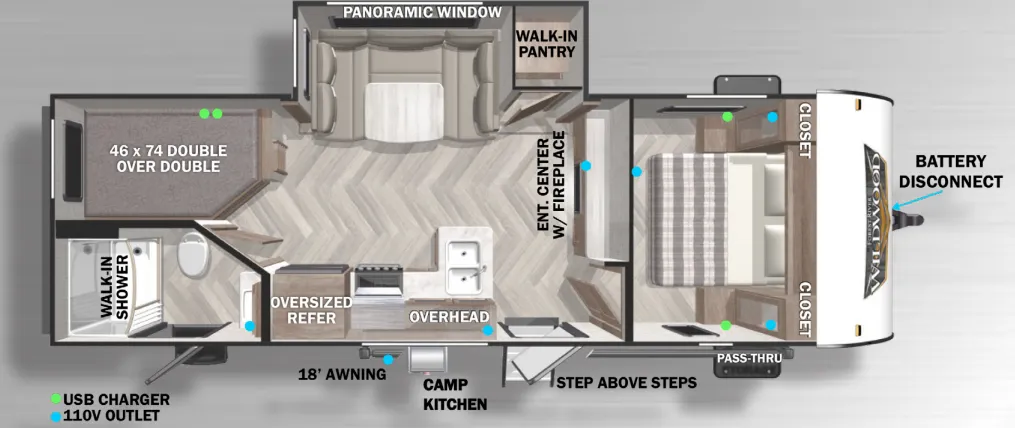 Forest River Wildwood X-Lite 240BHXL floor plan