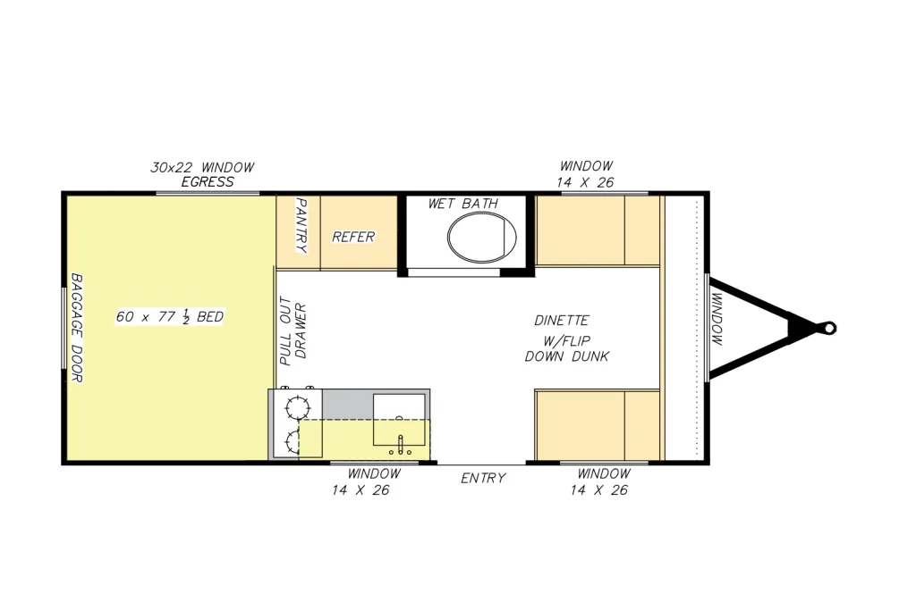 2026 Modern Buggy Trailers Big Buggy BB16 - Floor plan