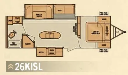 Cruiser RV Radiance 26KISL floor plan