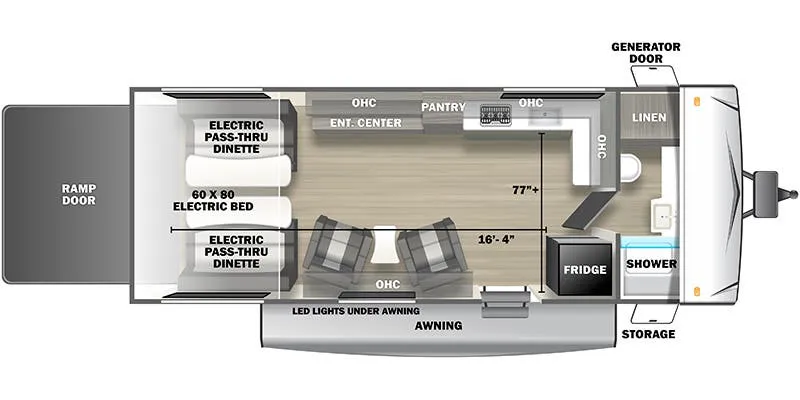Forest River Shockwave 2450RLX floor plan