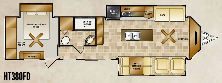 CrossRoads Hampton HT380FD floor plan