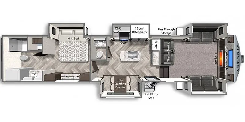 Dutchmen Astoria Platinum 3803FLP floor plan