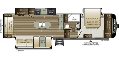 2020 Keystone Cougar 315RLS - Floor plan