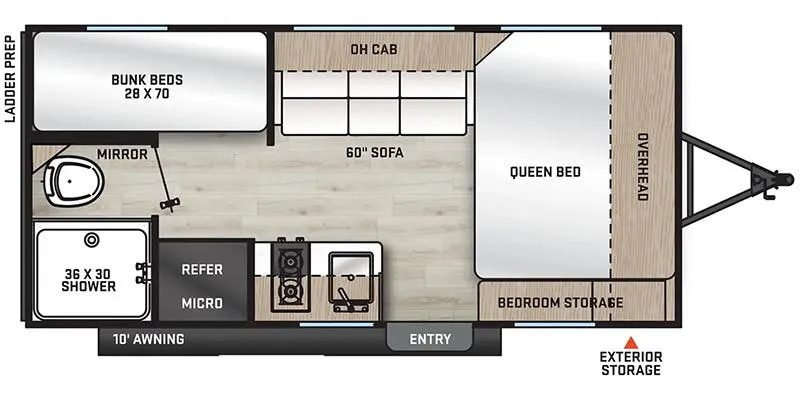 2026 Coachmen Catalina Summit Series 7 164BHX - Floor plan
