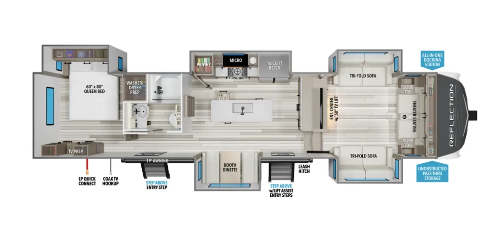 2026 Grand Design Reflection 360FLS floor plan