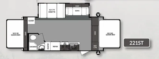 Forest River Surveyor 221ST floor plan