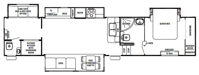 Forest River Cedar Creek 36B2 floor plan