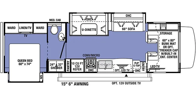 Forest River Sunseeker 3010DS floor plan