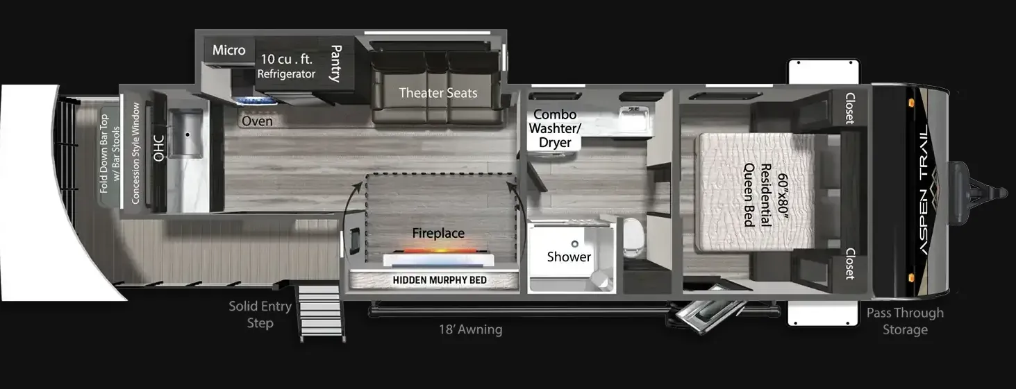 2025 Dutchmen Aspen Trail 3200WAP - Floor plan