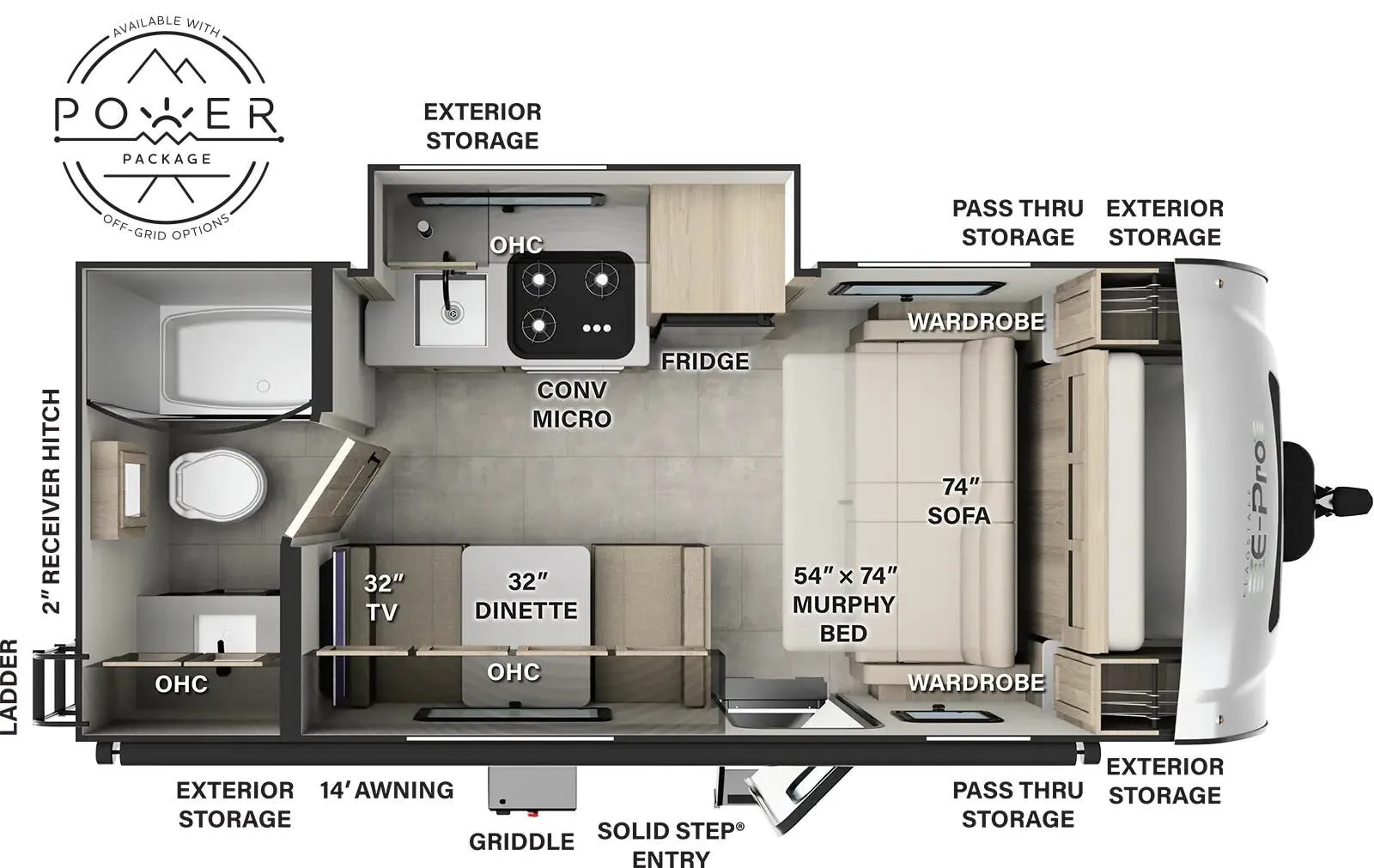 2025 Forest River Flagstaff E-Pro E19FDS - Floor plan