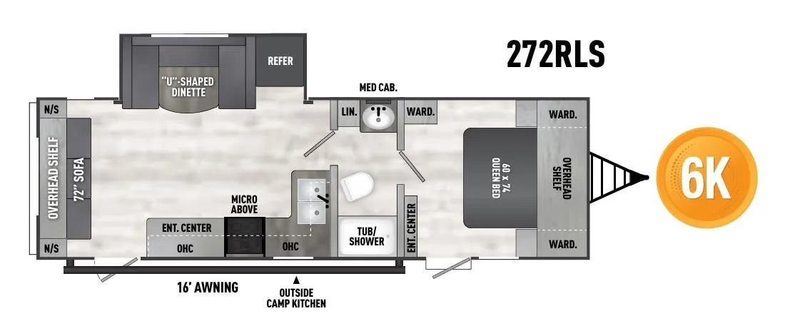 2024 Forest River Viking 272RLS - Floor plan