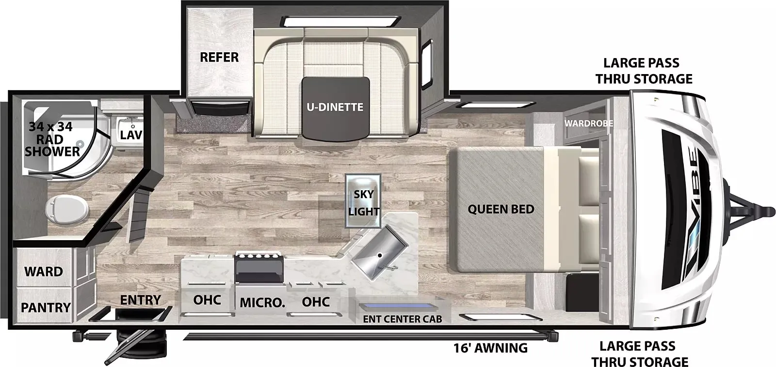 2024 Forest River Vibe 22RB - Floor plan