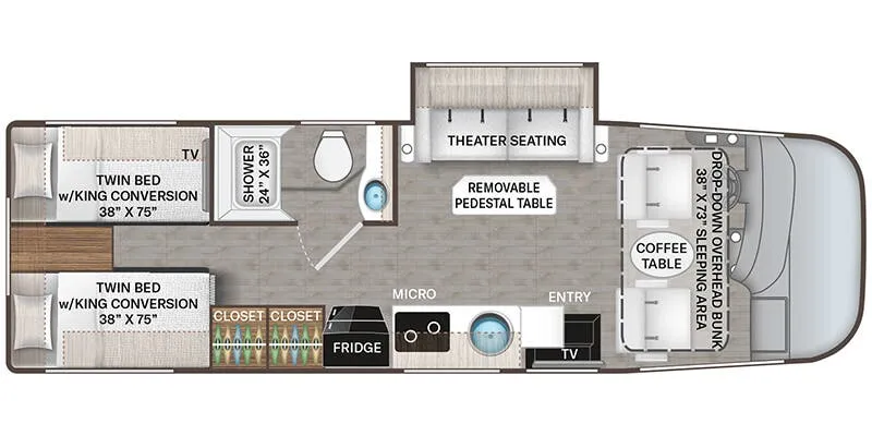 2026 Thor Motor Coach Axis 26.2 - Floor plan