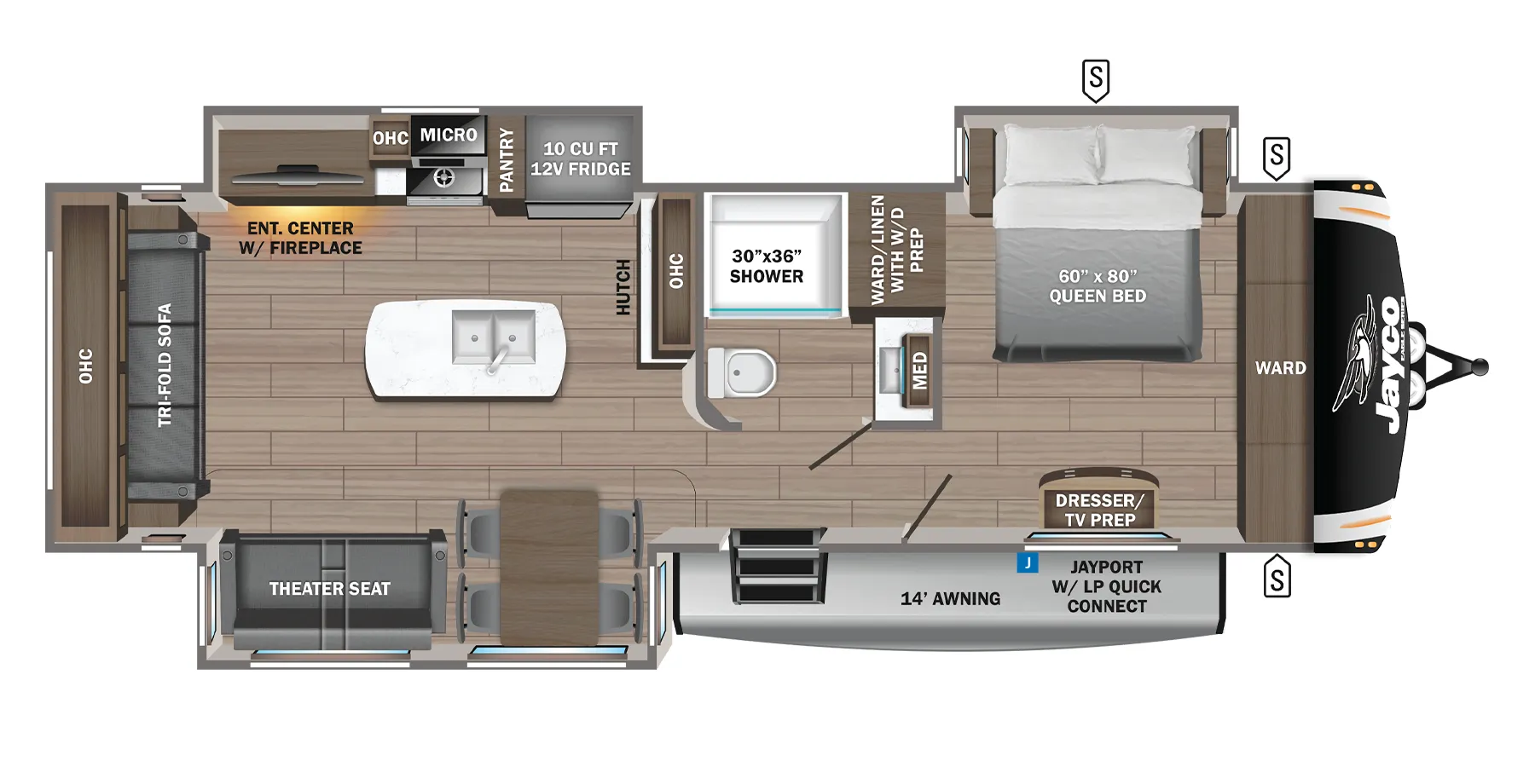 Jayco Eagle HT 294CKBS floor plan