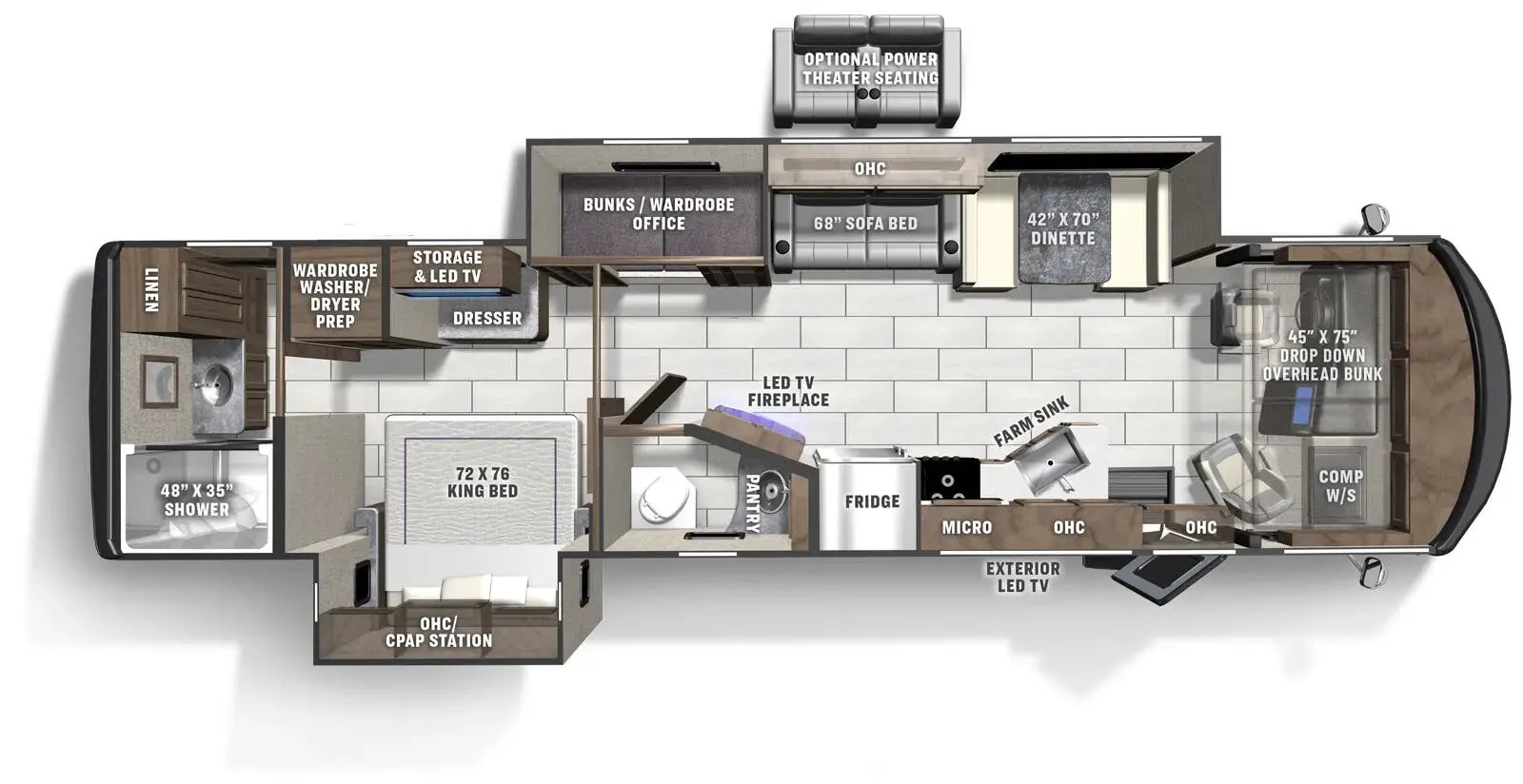 Coachmen Mirada 35ES floor plan
