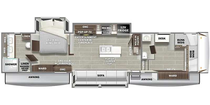 Prime Time Sanibel 3952FBWB floor plan