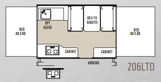 Forest River Flagstaff LTD 206LTD floor plan