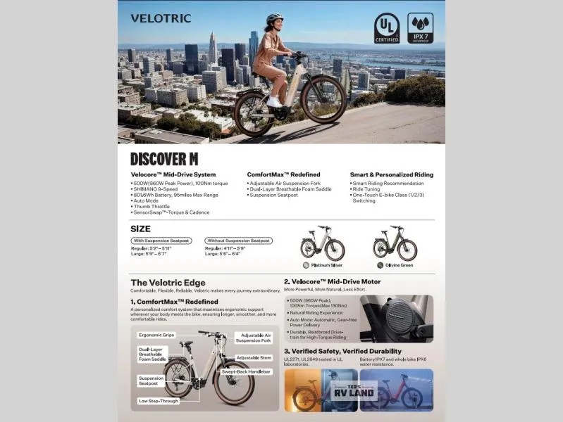 2026 VELOTRIC VELOTRIC DISCOVER M PLATINUM SILVER - Photo 2