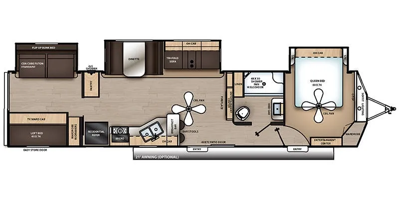 Coachmen Catalina Destination 40BHTS floor plan