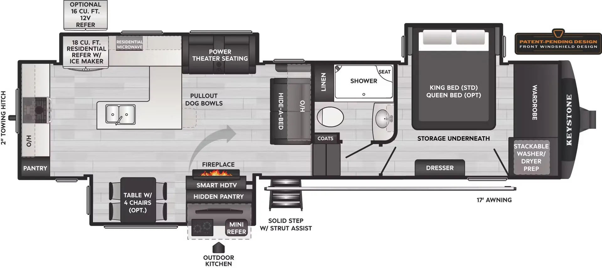 2026 Keystone Montana High Country 325RK - Floor plan