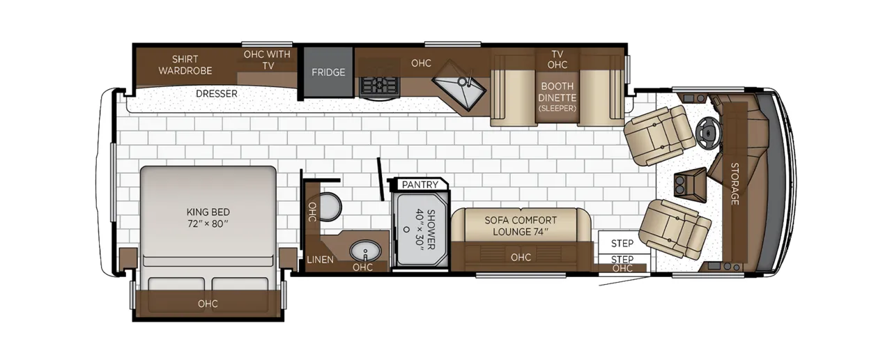 Newmar Bay Star Sport 3016 floor plan